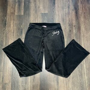 Juicy Couture Classic Women's Velour Black Pant Rhinestone SizeM NEW Without Tag